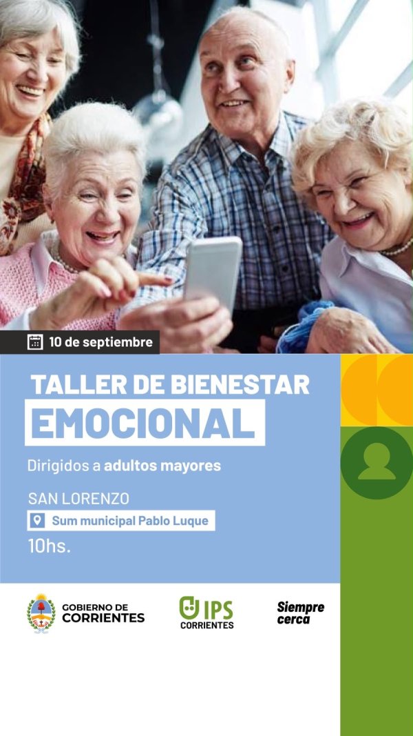 Taller de Bienestar Emocional para Adultos Mayores en San Lorenzo